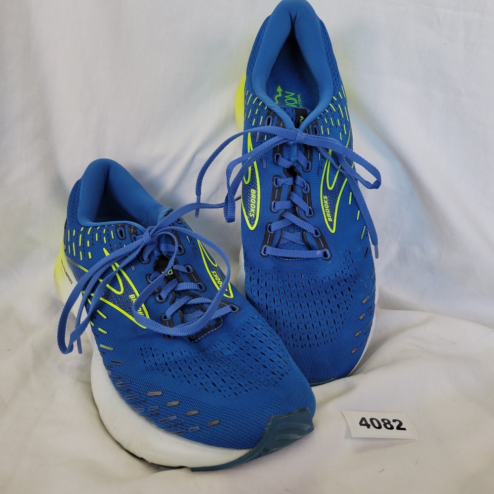 Brooks Glycerin 20 Men's Running Shoes Blue Yellow Road Athletic Sneaker Sz 13